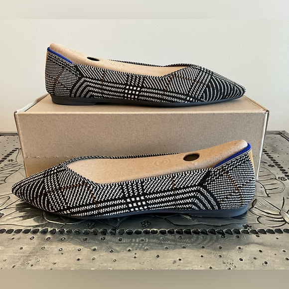 Rothy’s The Point II in Black Glen Plaid, Size 8.5, EUC - Picture 3 of 7